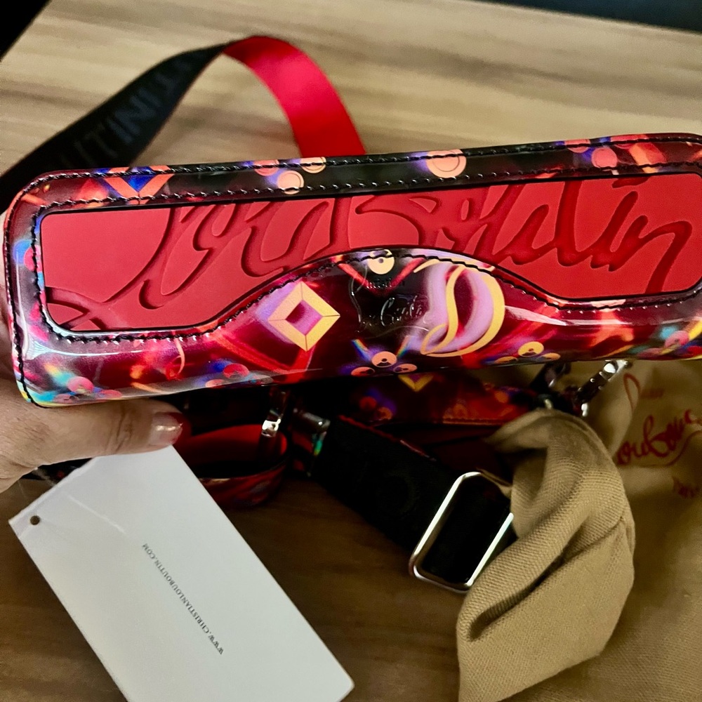 NWT CL Louboutin Kypipouch Patent Leather Cross-body Bag - Multicolour - Picture 10 of 12
